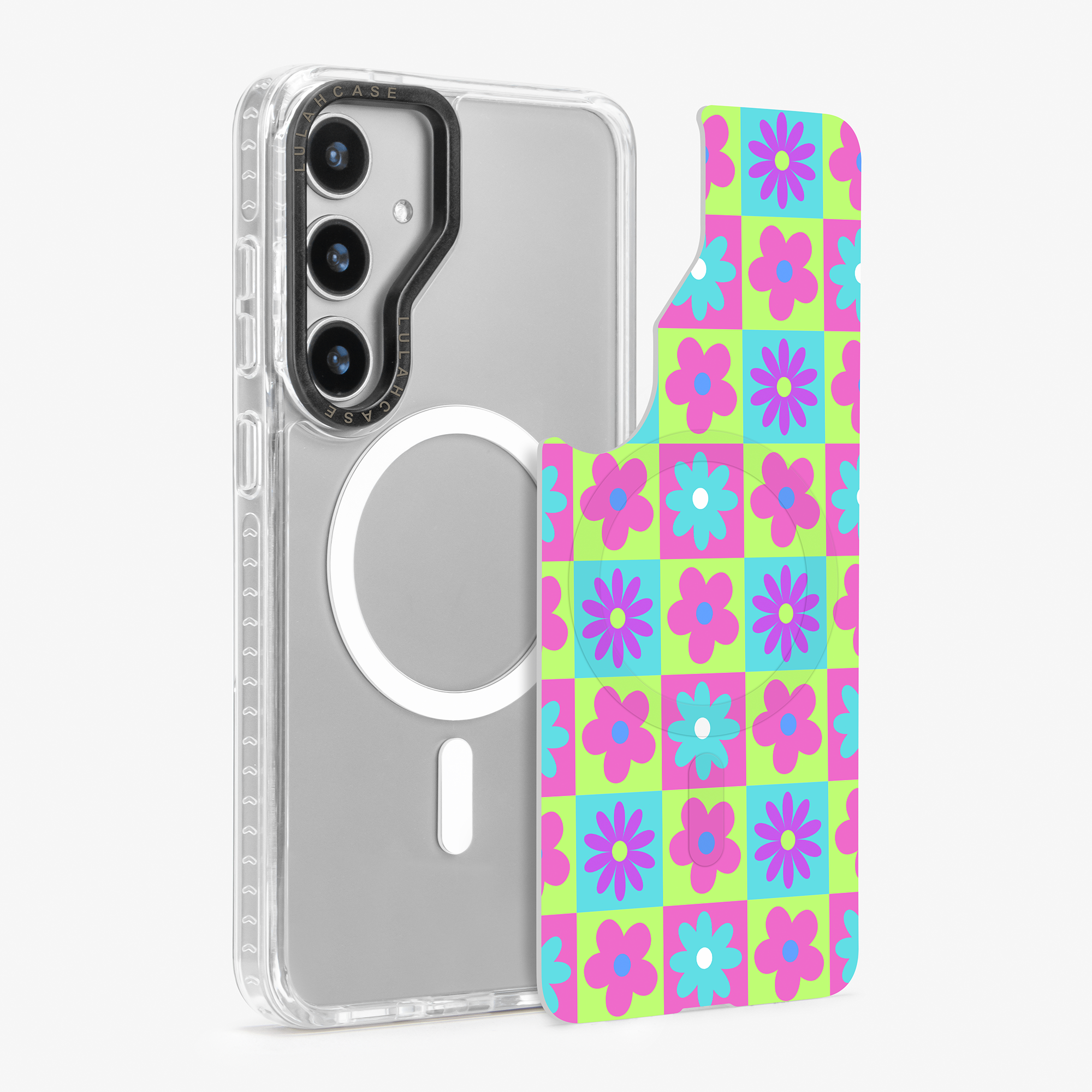 Neon Bloom Grid Samsung LulahPop Plate